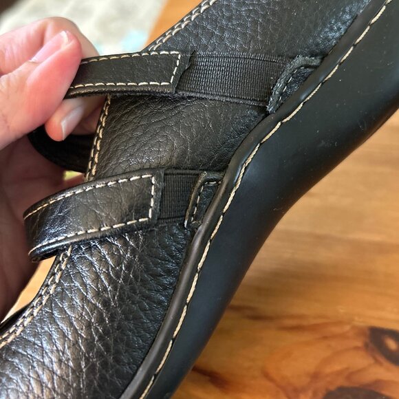 Clarks Bendables Mandy May Double Strap Mary Janes Black Leather Womens Size 7.5 - Picture 10 of 11